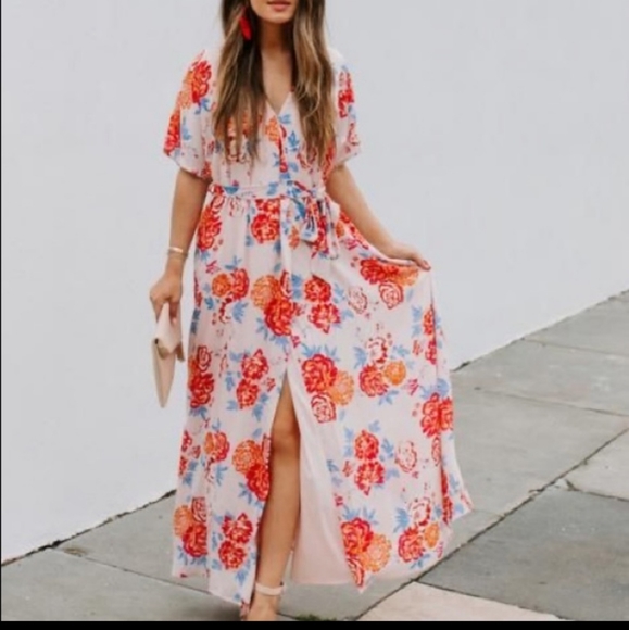 Collective Concepts Floral Wrap Maxi - Picture 1 of 4
